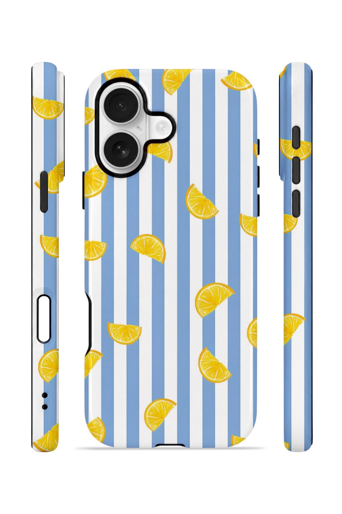 iPhone 17 Vorian Çift Katmanlı Kılıf Lemon Confetti Blue