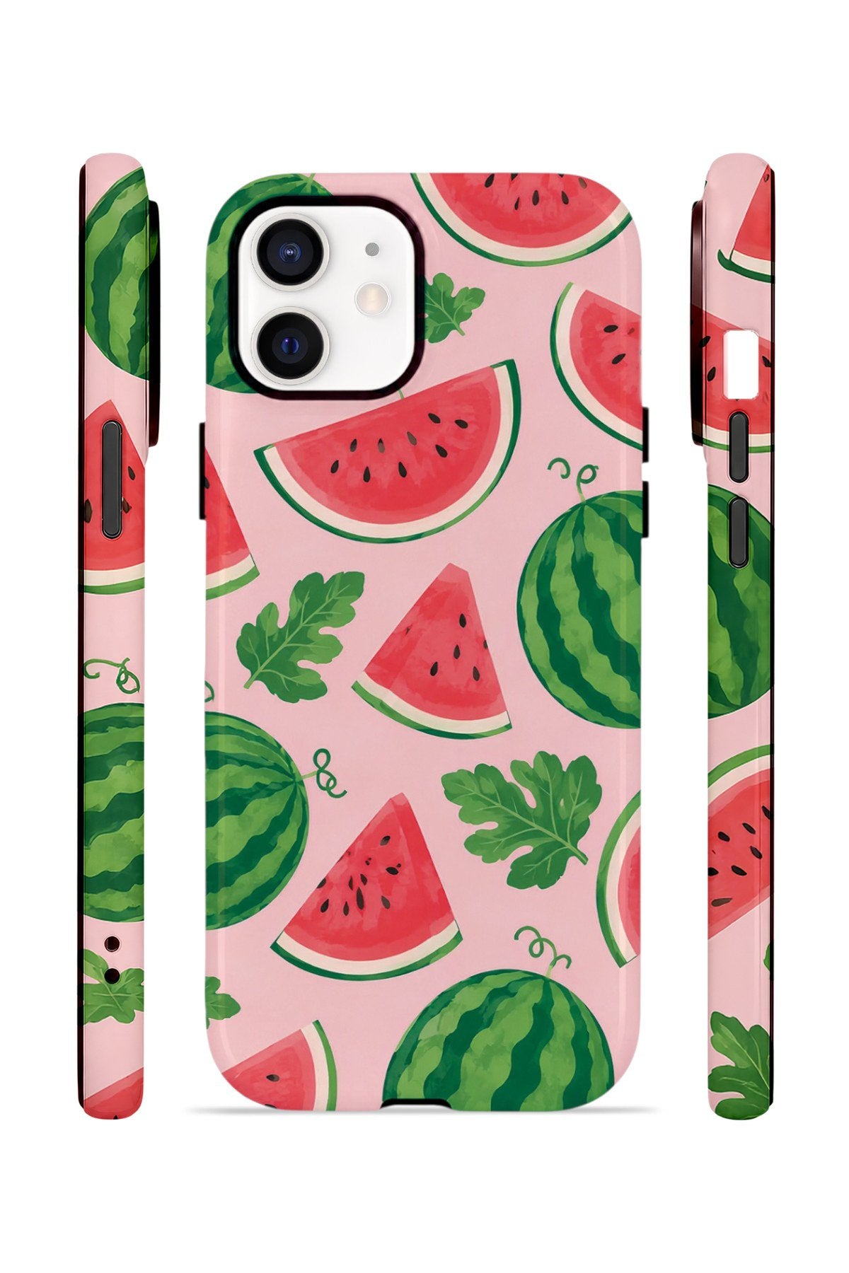 iPhone 11 Vorian Çift Katmanlı Kılıf Watermelon Garden Party