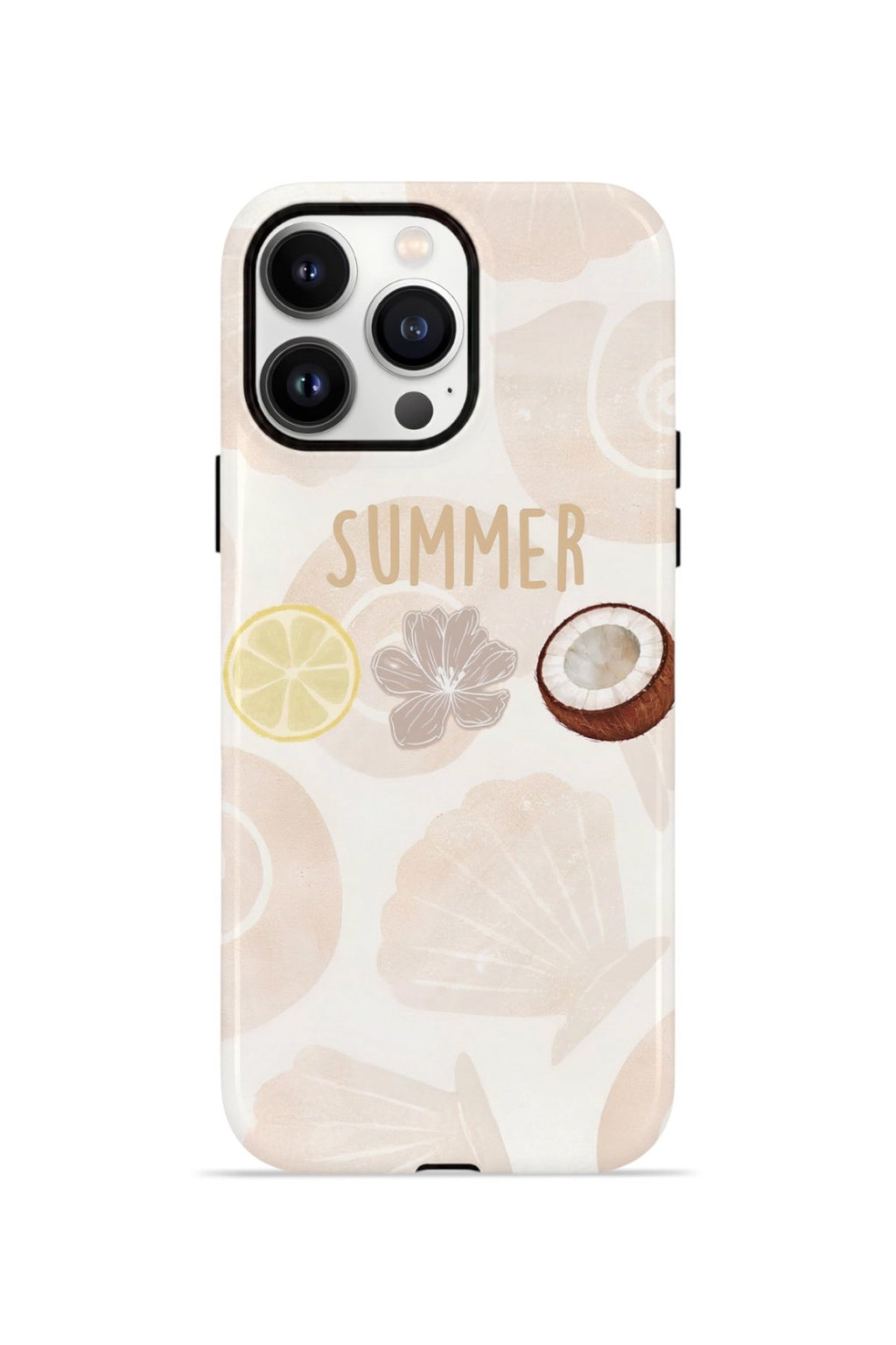 iPhone 13 Pro Vorian Çift Katmanlı Kılıf Coconut Summer Notes