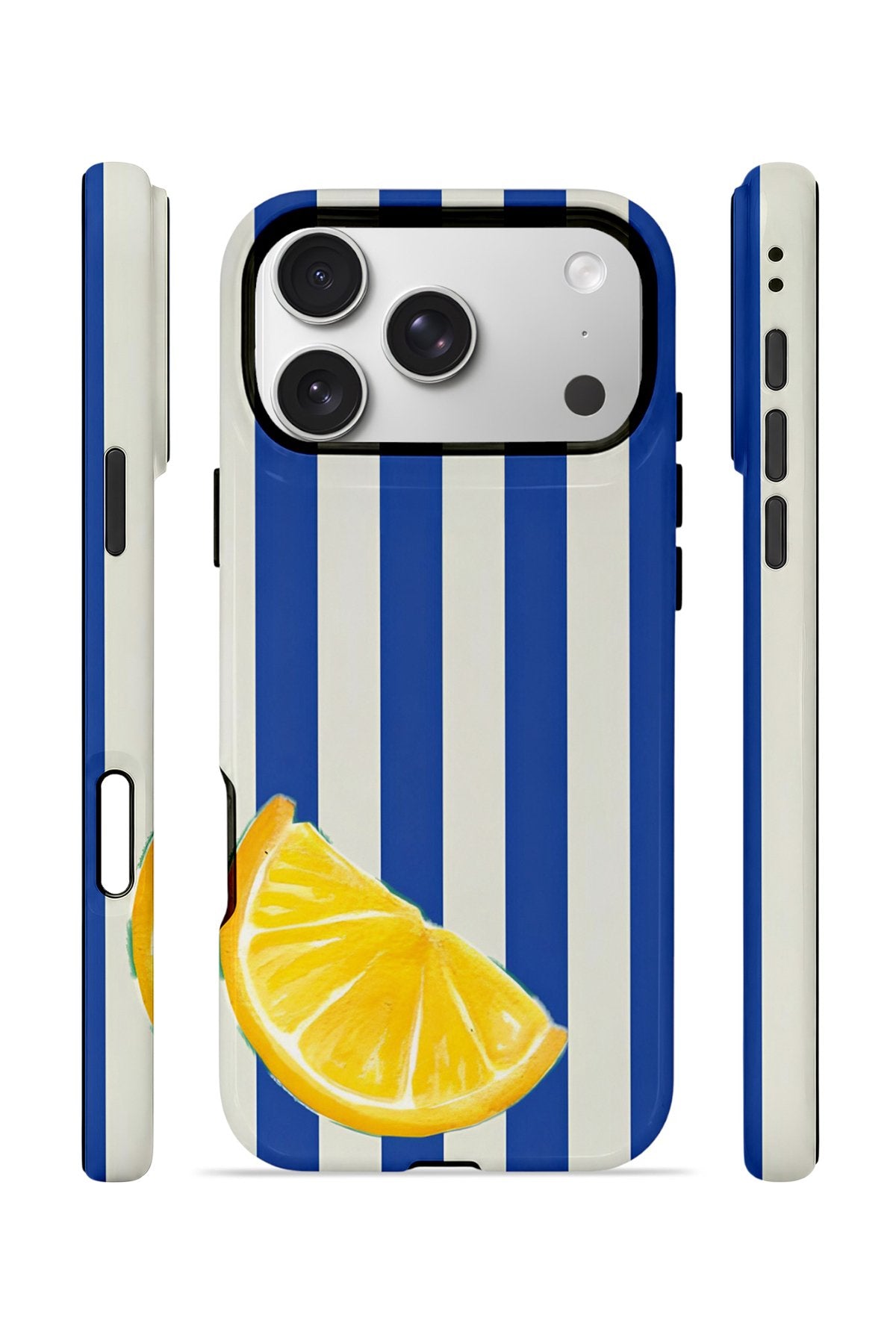iPhone 17 Pro Max Vorian Çift Katmanlı Kılıf Lemon Coast Stripe