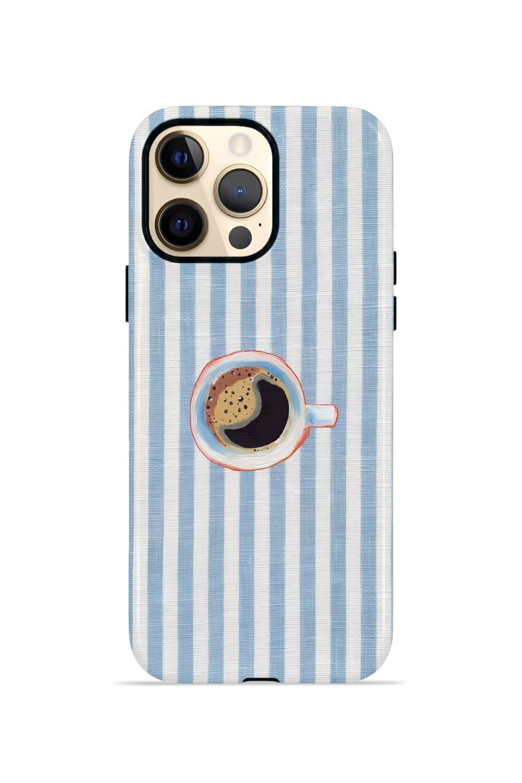 iPhone 12 Pro Max Vorian Çift Katmanlı MagSafe Kılıf Morning Coffee Stripe