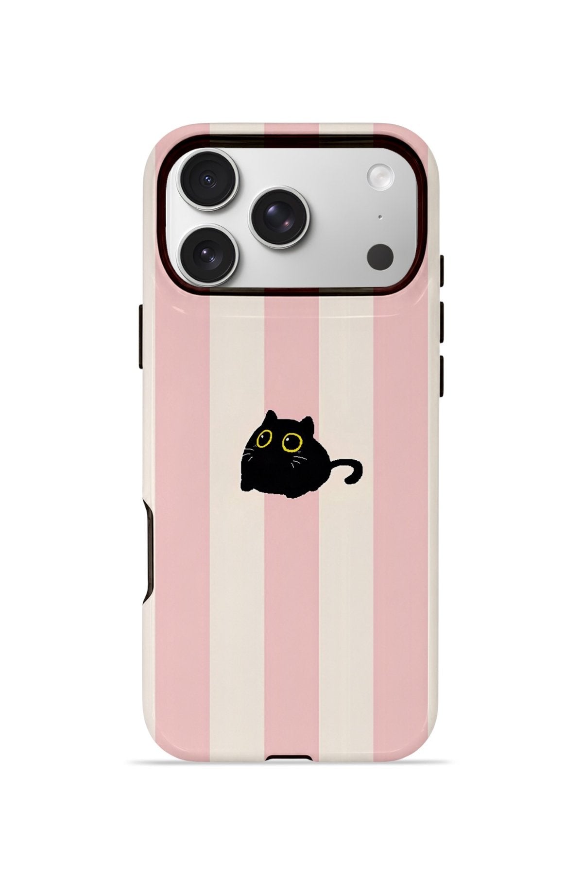 iPhone 17 Pro Vorian Çift Katmanlı Kılıf Midnight Cat Stripe