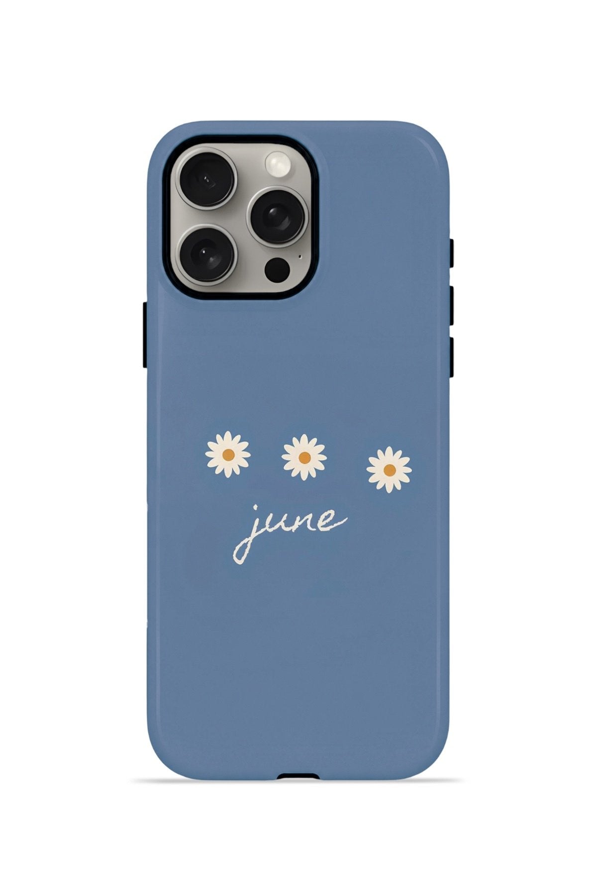 iPhone 15 Pro Vorian Çift Katmanlı Kılıf June Daisy Blue