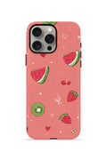 iPhone 15 Pro Vorian Çift Katmanlı Kılıf Summer Fruit Crush