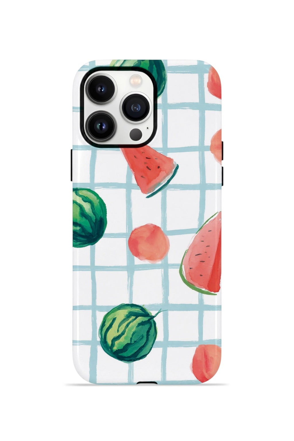 iPhone 13 Pro Max Vorian Çift Katmanlı Kılıf Watermelon Grid