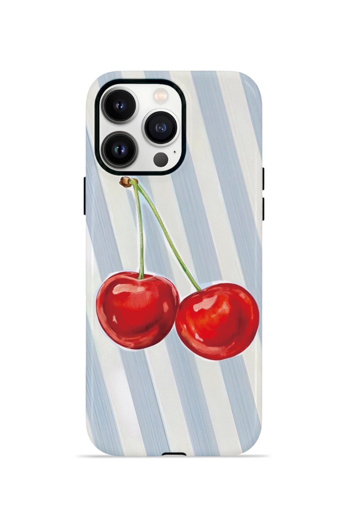 iPhone 14 Pro Vorian Çift Katmanlı MagSafe Kılıf Cherry Blue Stripe