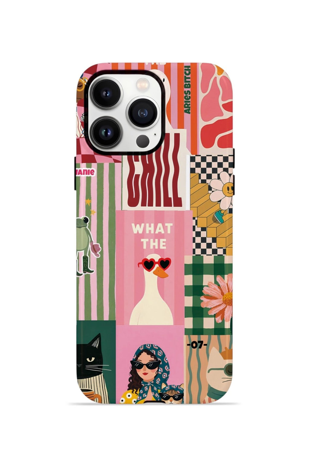 iPhone 13 Pro Max Vorian Çift Katmanlı Kılıf Dolce Vita Collage