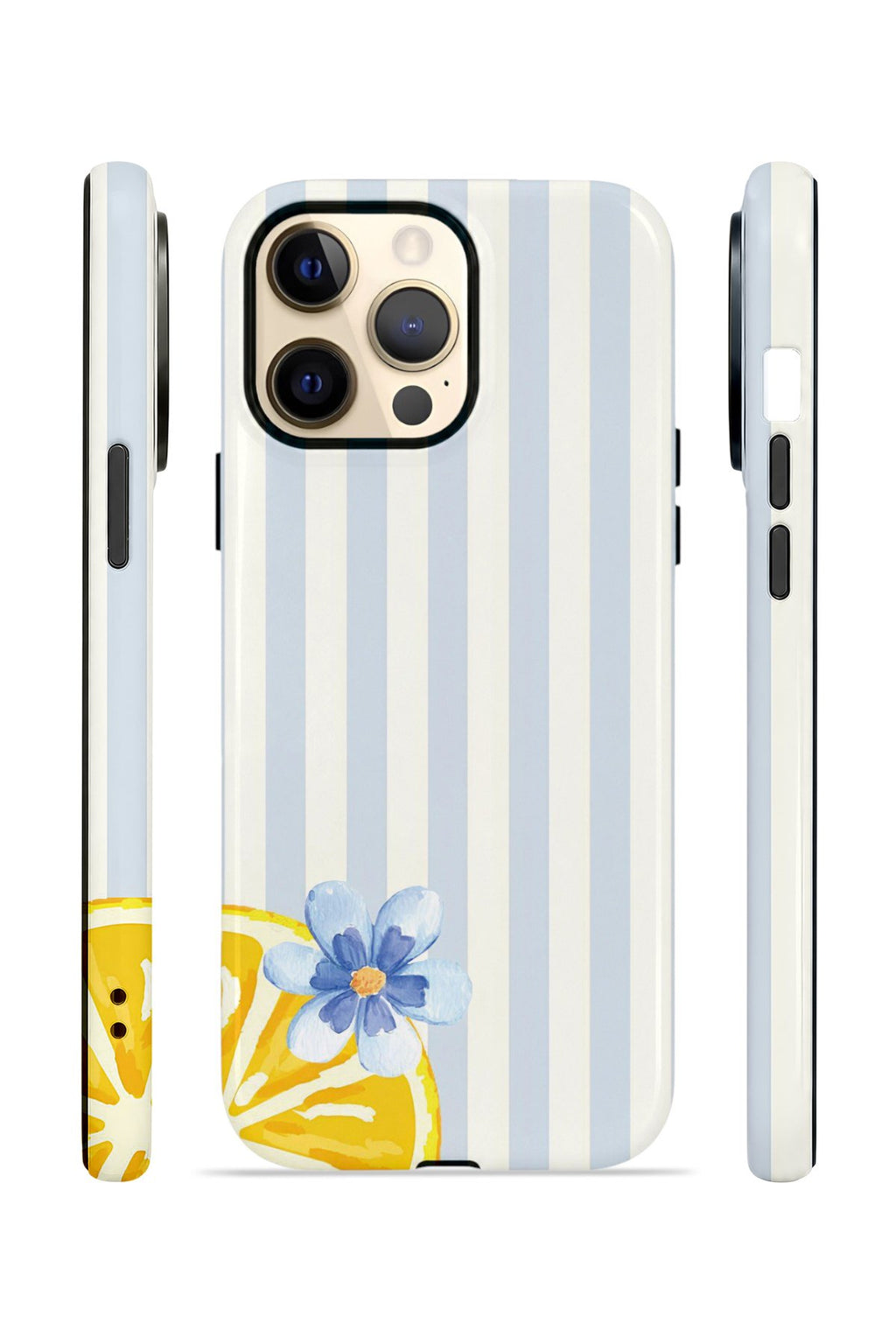 iPhone 13 Pro Vorian Çift Katmanlı Kılıf Blue Lemon Blossom