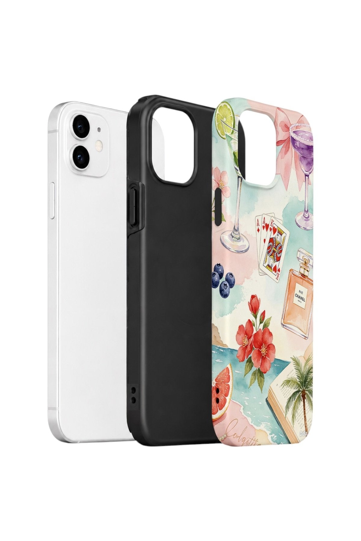 iPhone 11 Vorian Çift Katmanlı Kılıf Mediterranean Holiday Collage