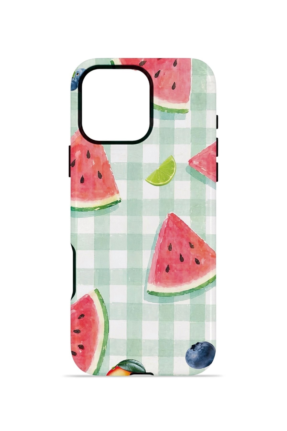 iPhone 16 Pro Max Vorian Çift Katmanlı Kılıf Watermelon Picnic Gingham