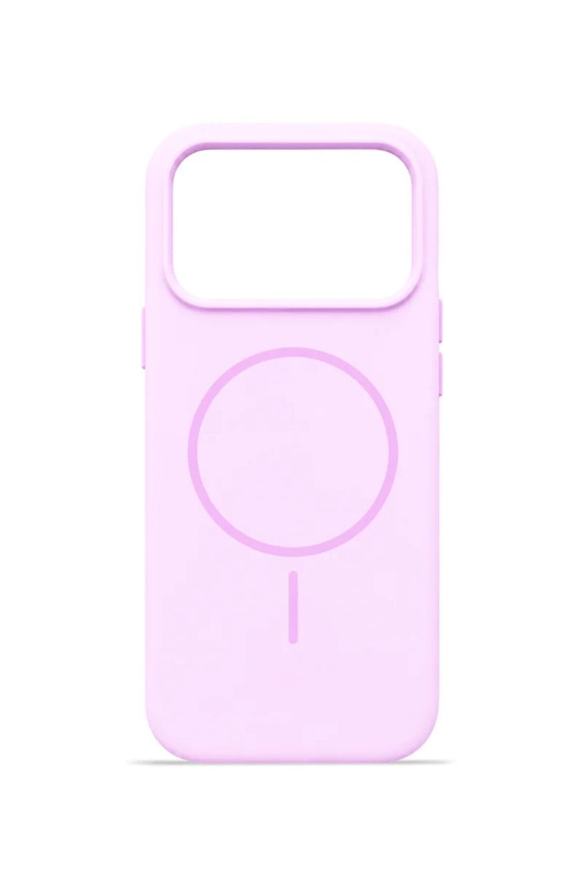 iPhone 17 Pro Max Mag Core Akıllı MagSafe Animasyonlu Silikon Kılıf Lila