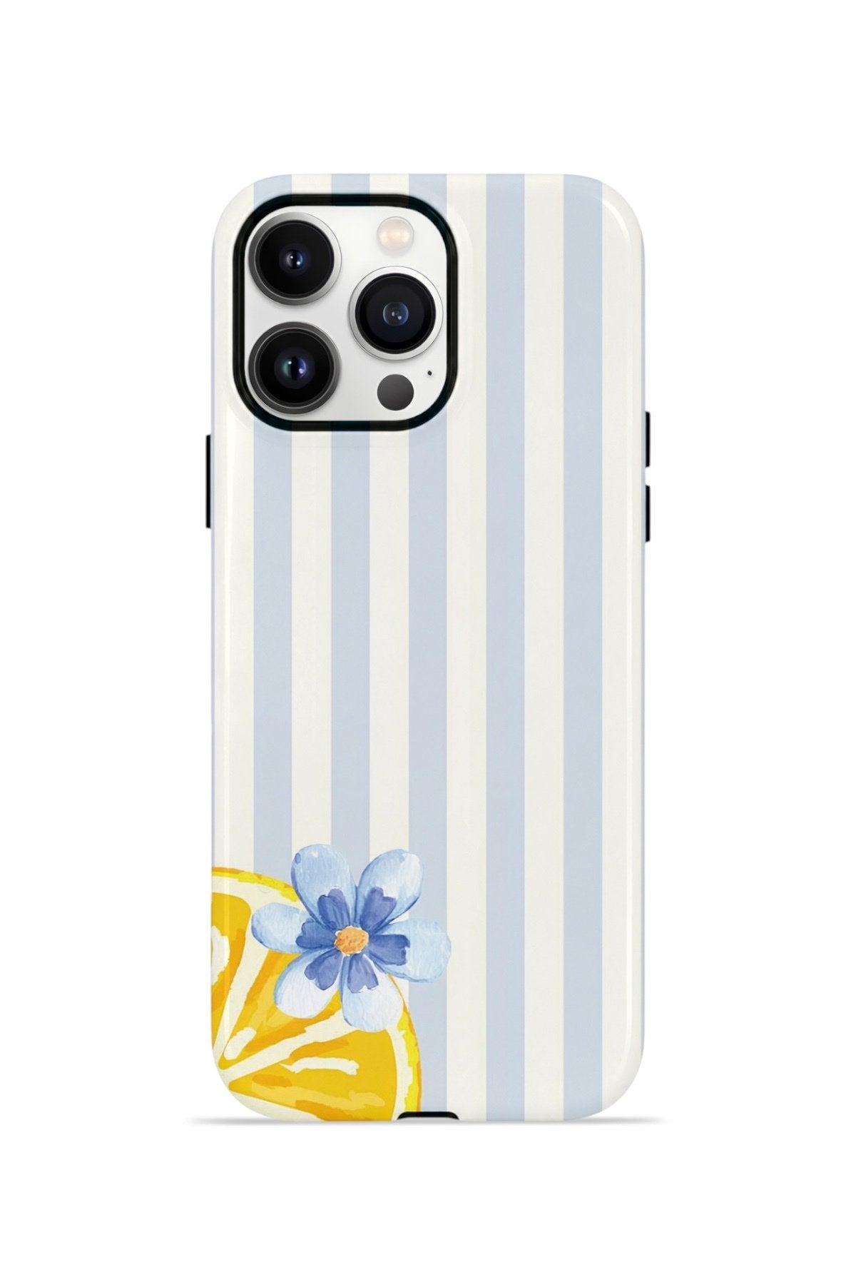 iPhone 14 Pro Vorian Çift Katmanlı Kılıf Blue Lemon Blossom
