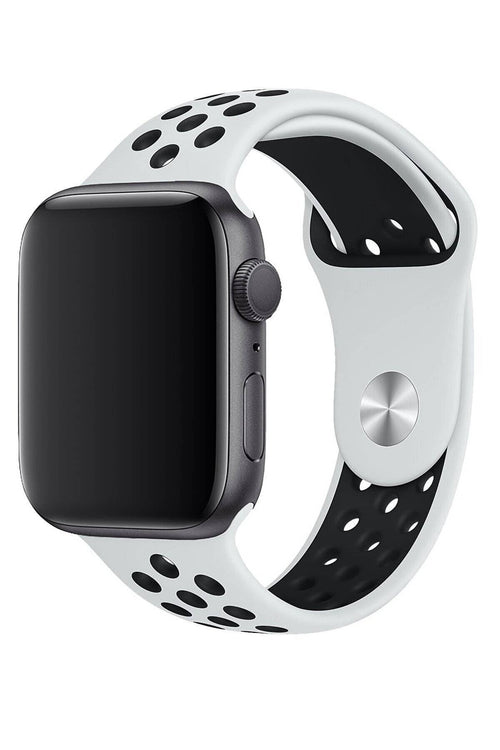 Apple Watch Series Fileli Kordon Beyaz-Siyah