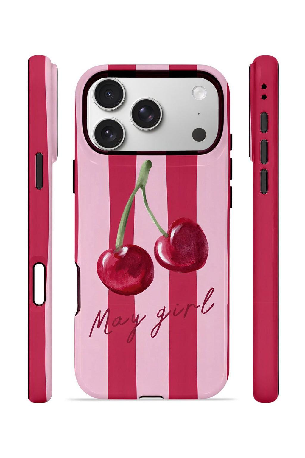 iPhone 17 Pro Vorian Çift Katmanlı Kılıf Cherry Girl