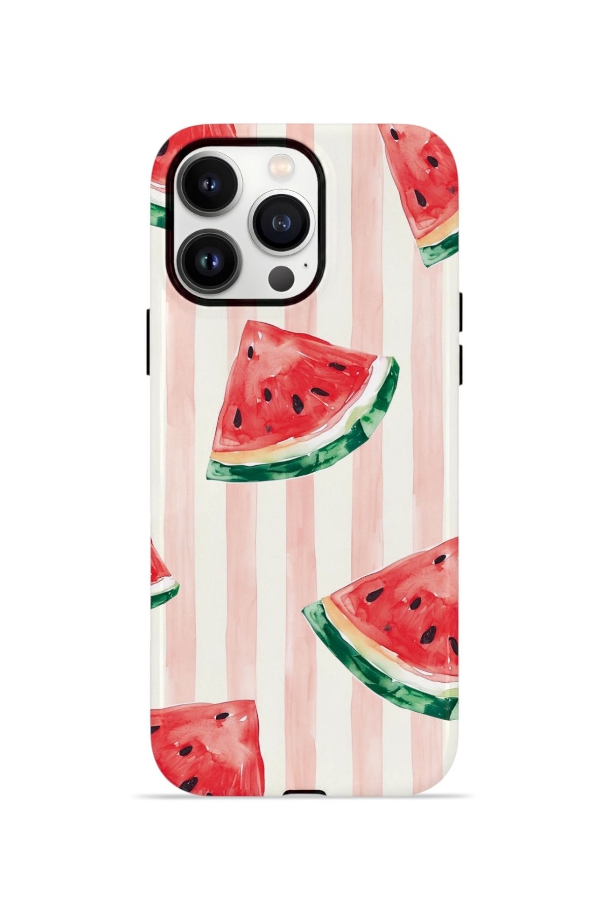 iPhone 13 Pro Vorian Çift Katmanlı Kılıf Watermelon Blush Stripe