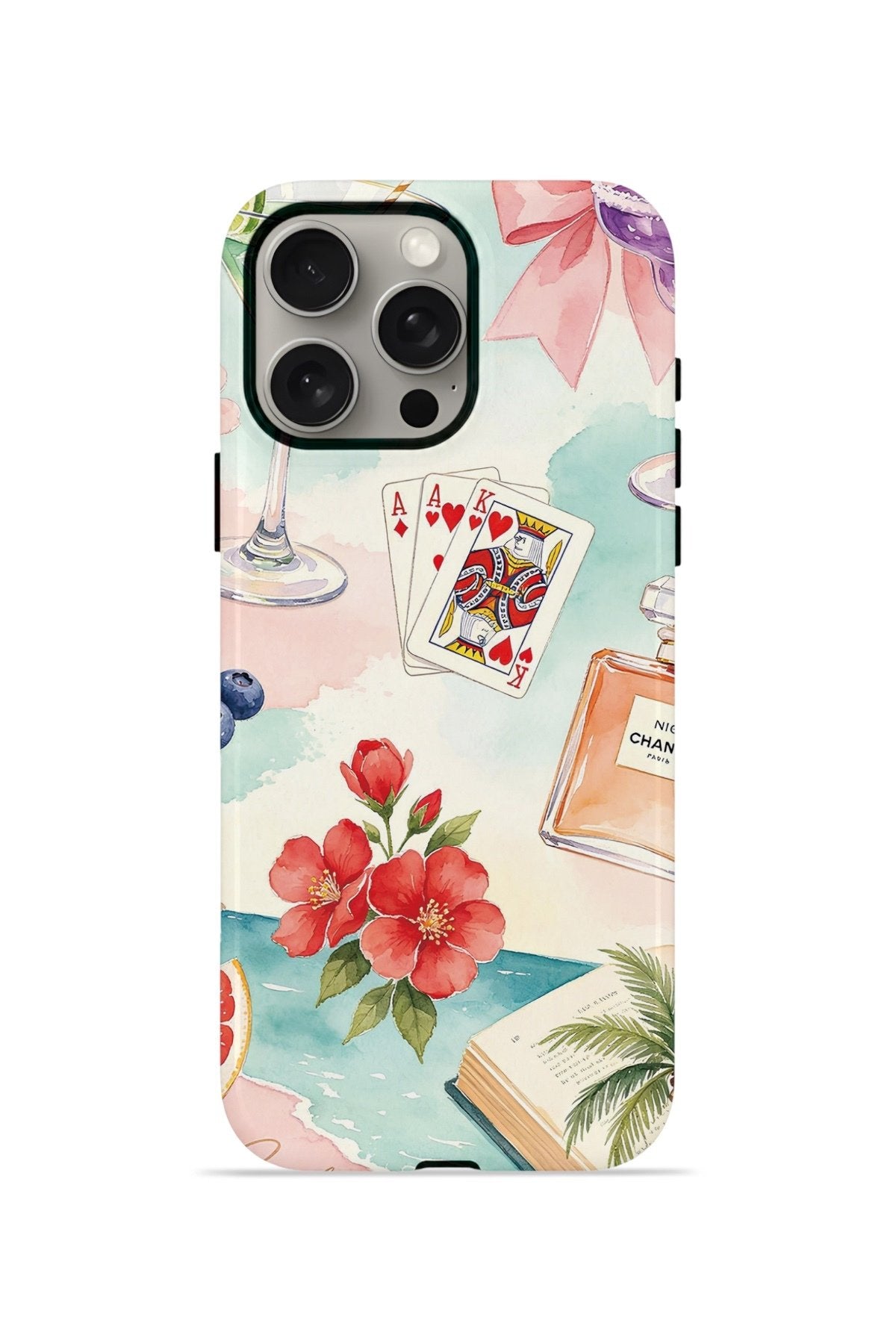 iPhone 15 Pro Max Vorian Çift Katmanlı MagSafe Kılıf Mediterranean Holiday Collage