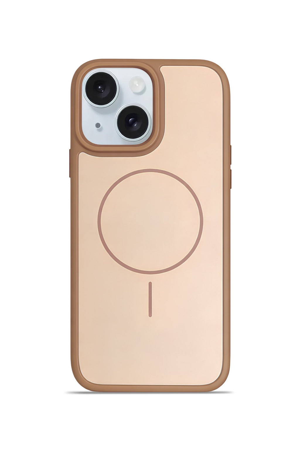 iPhone 15 Premium Soft Magsafe Silikon Kılıf Kahve