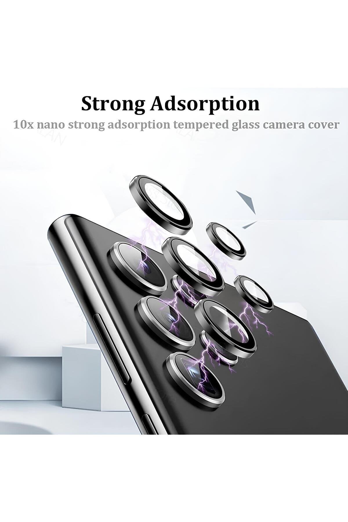 Samsung Galaxy S23 Ultra Metal Kamera Koruyucu Lens Gümüş