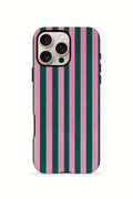 iPhone 16 Pro Max Vorian Çift Katmanlı MagSafe Kılıf Pink Navy Cabana