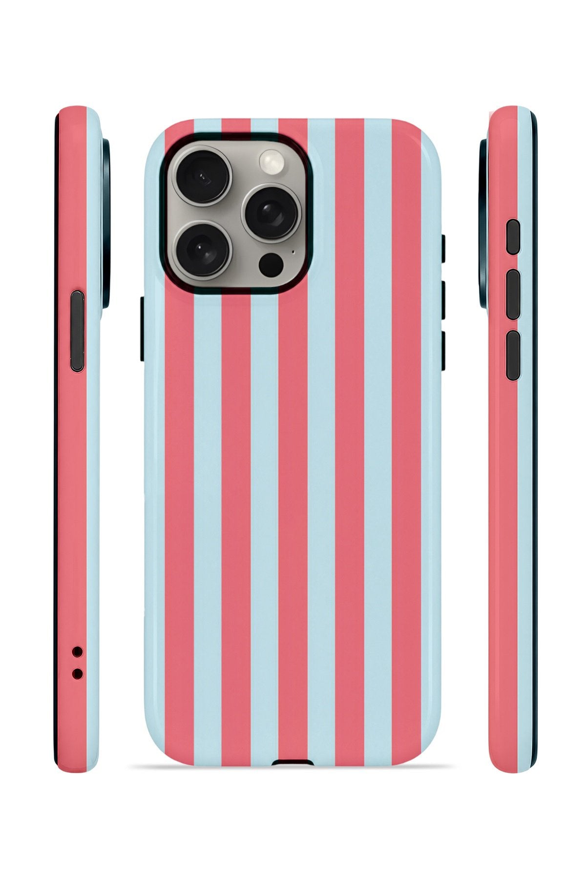 iPhone 15 Pro Vorian Çift Katmanlı MagSafe Kılıf Poolside Candy Stripe