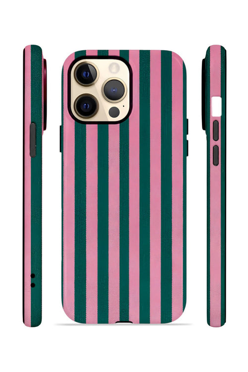 iPhone 12 Pro Vorian Çift Katmanlı Kılıf Pink Navy Cabana