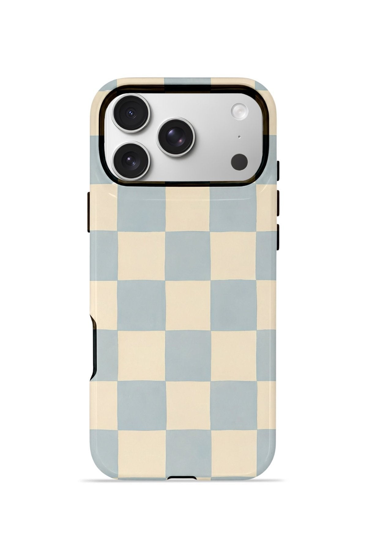 iPhone 17 Pro Vorian Çift Katmanlı MagSafe Kılıf Powder Blue Checker