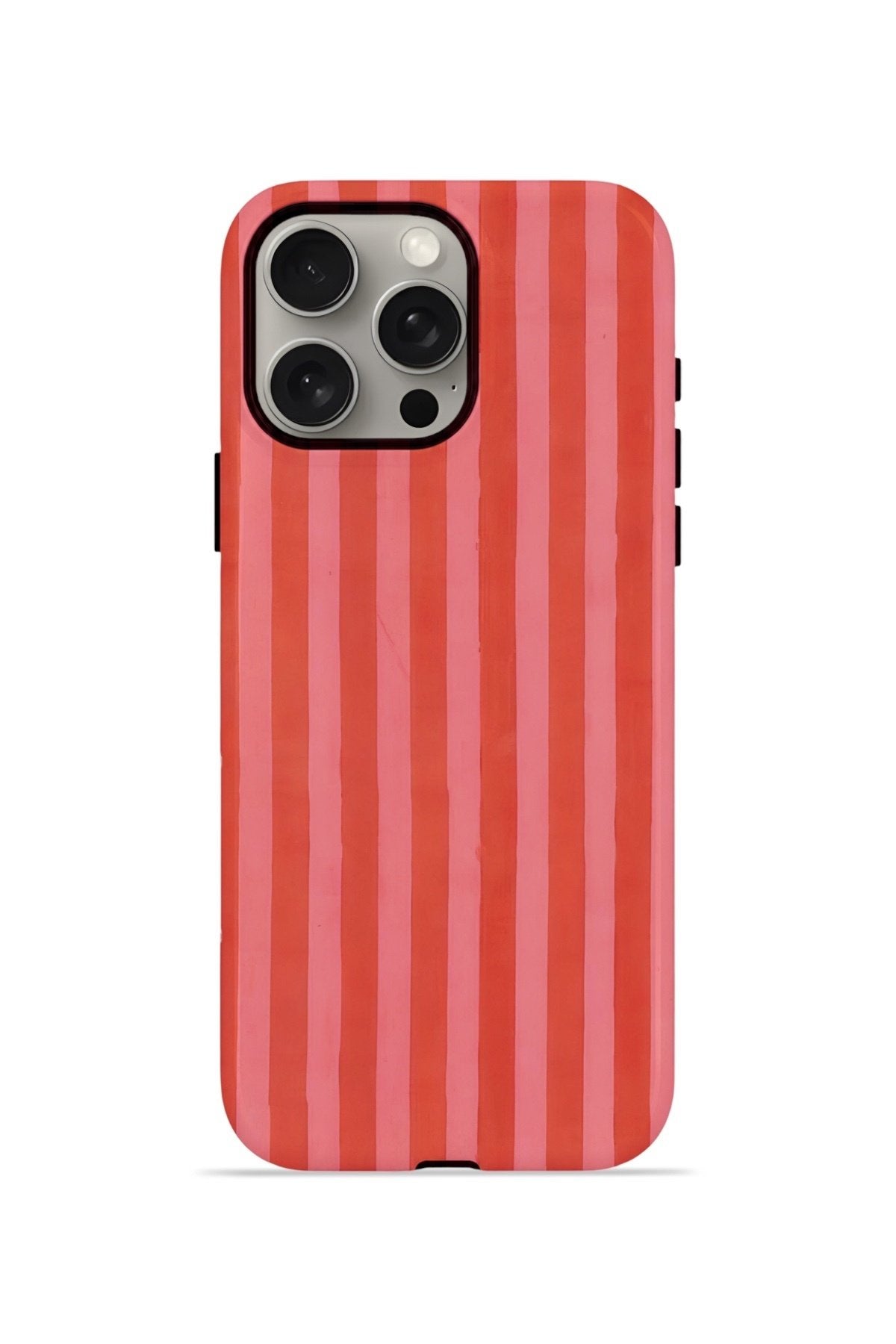 iPhone 15 Pro Max Vorian Çift Katmanlı Kılıf Tomato Red Stripe