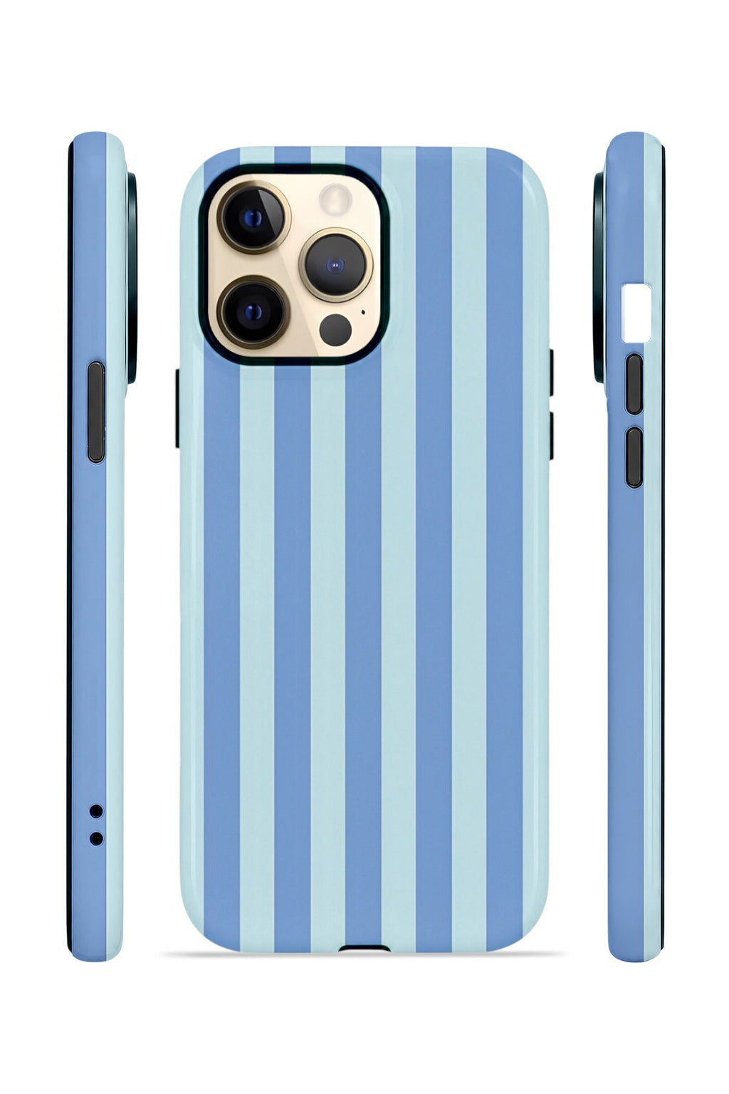 iPhone 14 Pro Max Vorian Çift Katmanlı Kılıf Blue Gelato Stripe