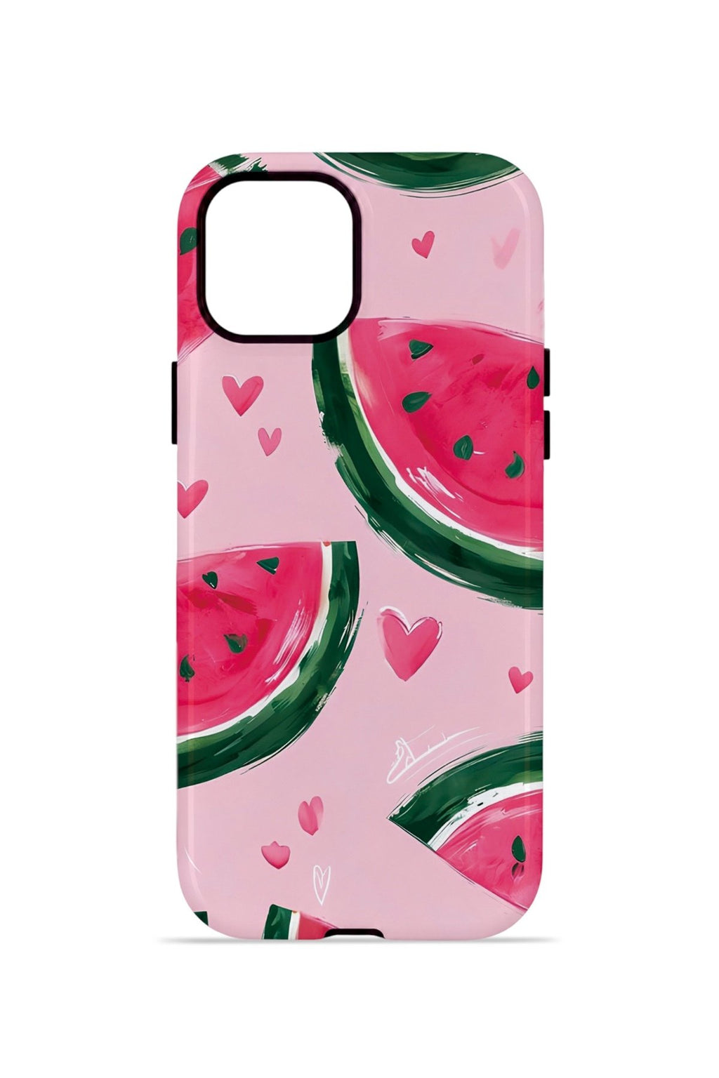 iPhone 13 Vorian Çift Katmanlı Kılıf Watermelon Hearts