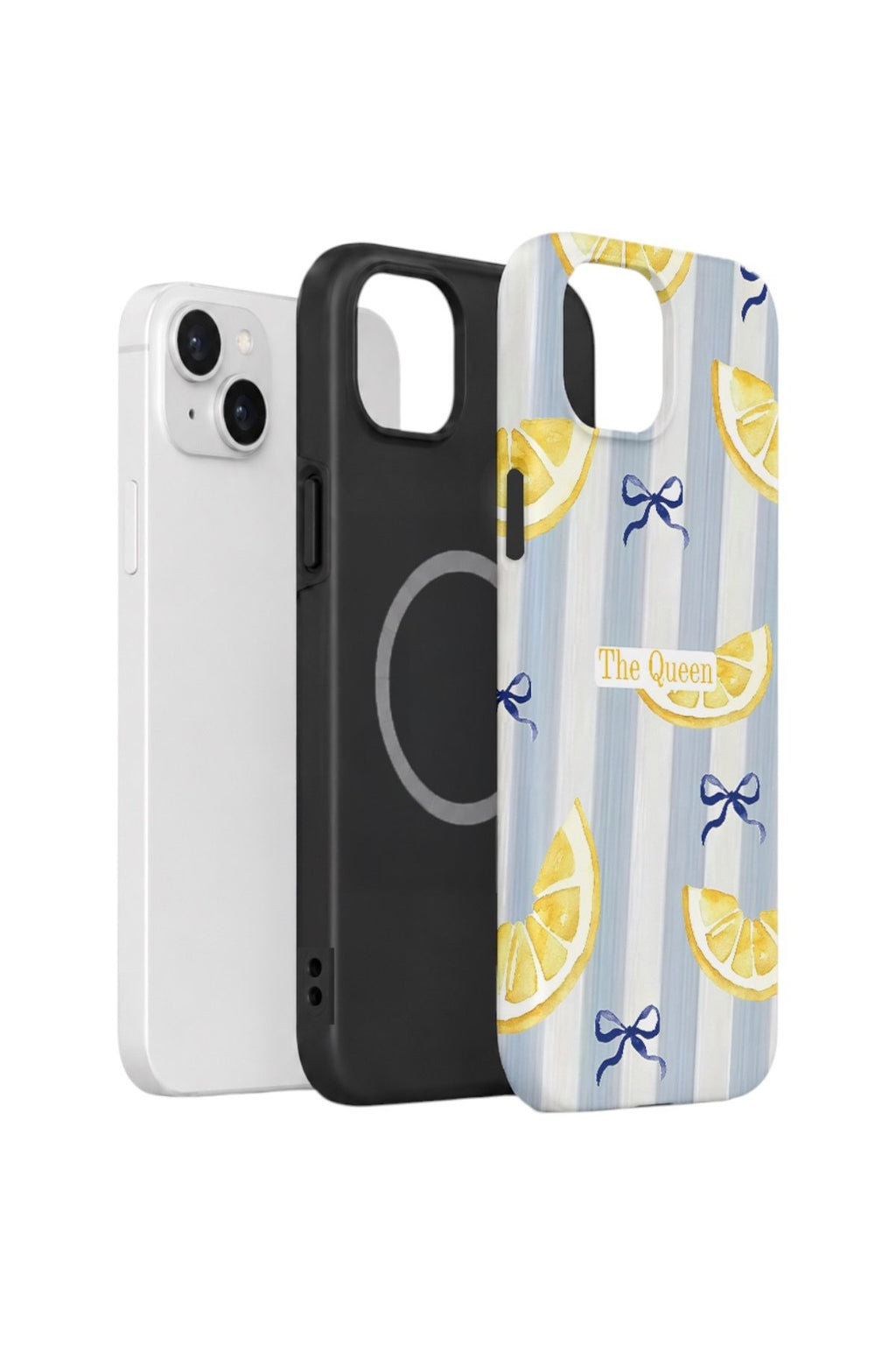 iPhone 14 Plus Vorian Çift Katmanlı MagSafe Kılıf Queen Lemon Bow