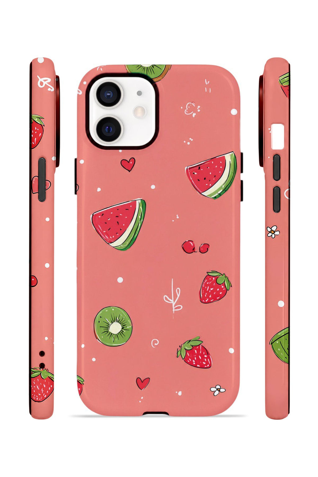 iPhone 12 Vorian Çift Katmanlı Kılıf Summer Fruit Crush