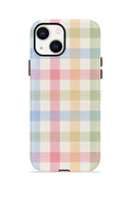 iPhone 13 Vorian Çift Katmanlı MagSafe Kılıf Pastel Gingham