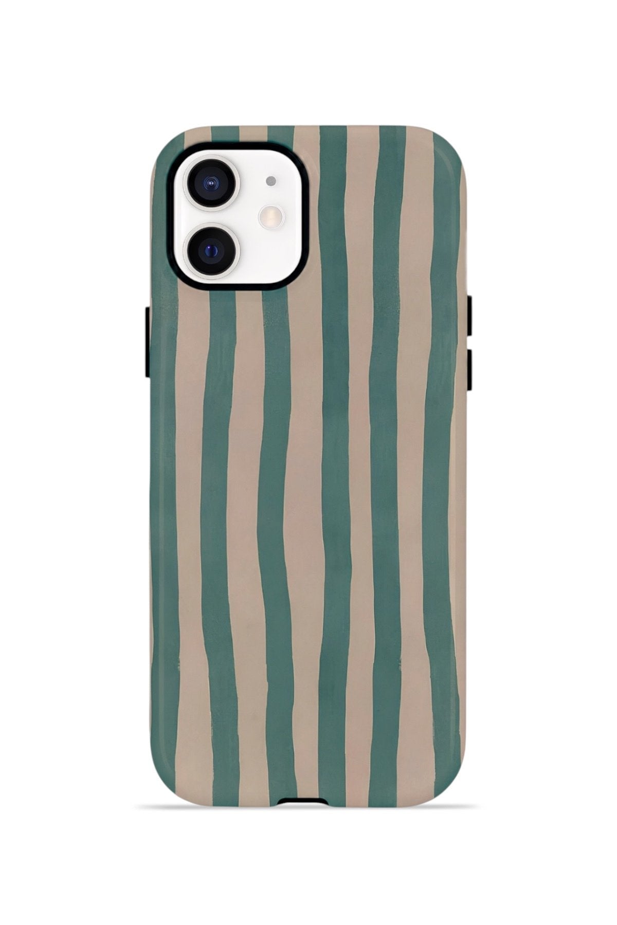 iPhone 12 Vorian Çift Katmanlı Kılıf Sage Riviera Stripe