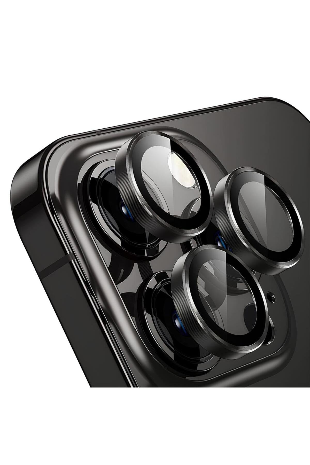 iPhone 13 Pro Sapphire Lens Koruyucu Siyah