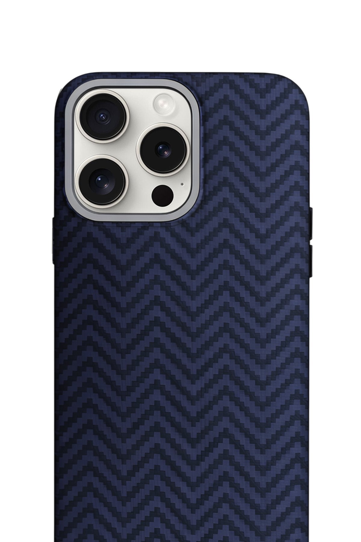 Nox Craft iPhone 15 Pro 6.1" MagSafe Karbon Kılıf Blue Current