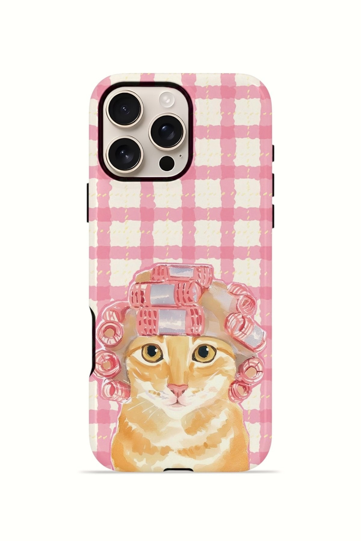 iPhone 16 Pro Max Vorian Çift Katmanlı Kılıf Pink Picnic Cat