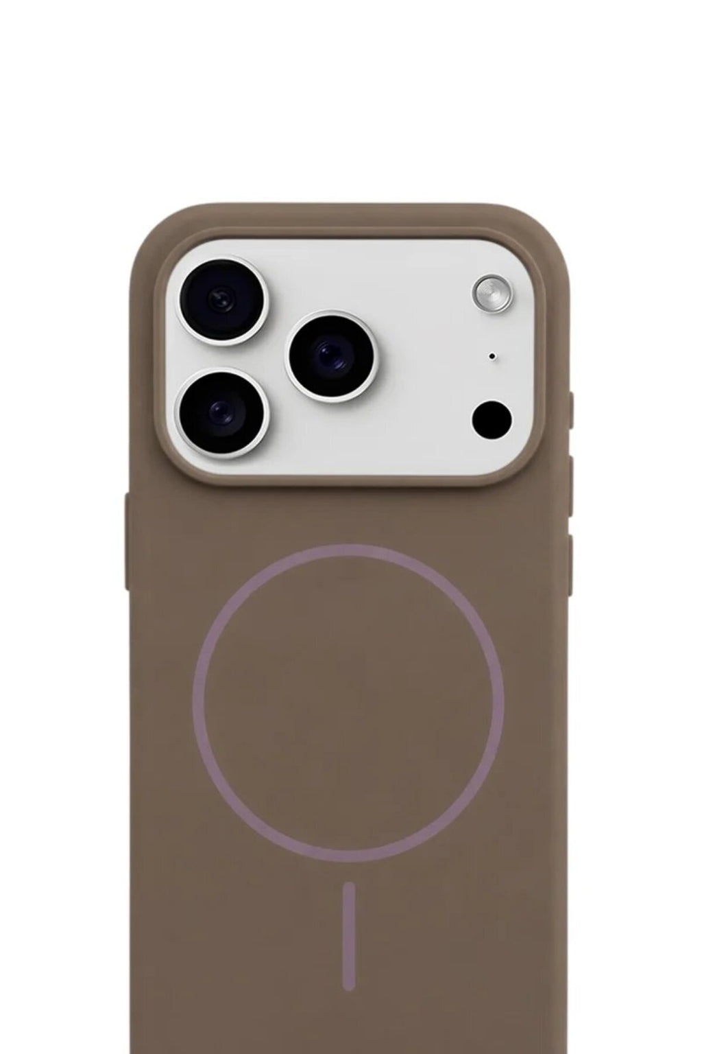 iPhone 17 Pro Max Mag Core Akıllı MagSafe Animasyonlu Silikon Kılıf Kahverengi