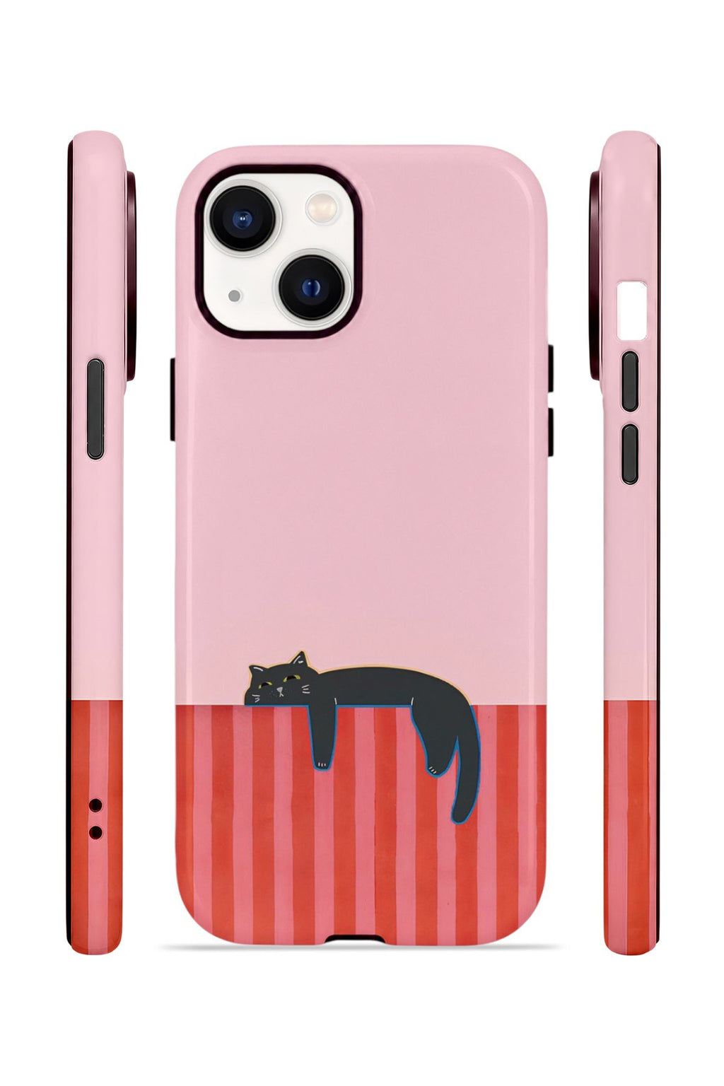 iPhone 15 Vorian Çift Katmanlı MagSafe Kılıf Lazy Cat Sunset