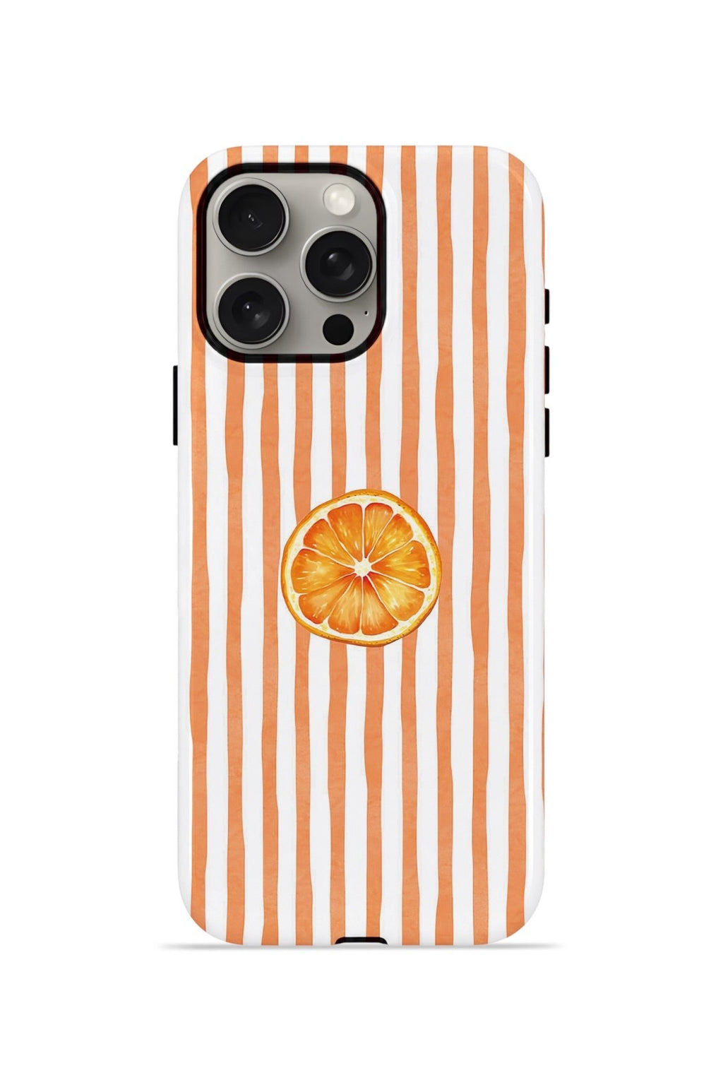 iPhone 15 Pro Vorian Çift Katmanlı Kılıf Orange Slice Stripe