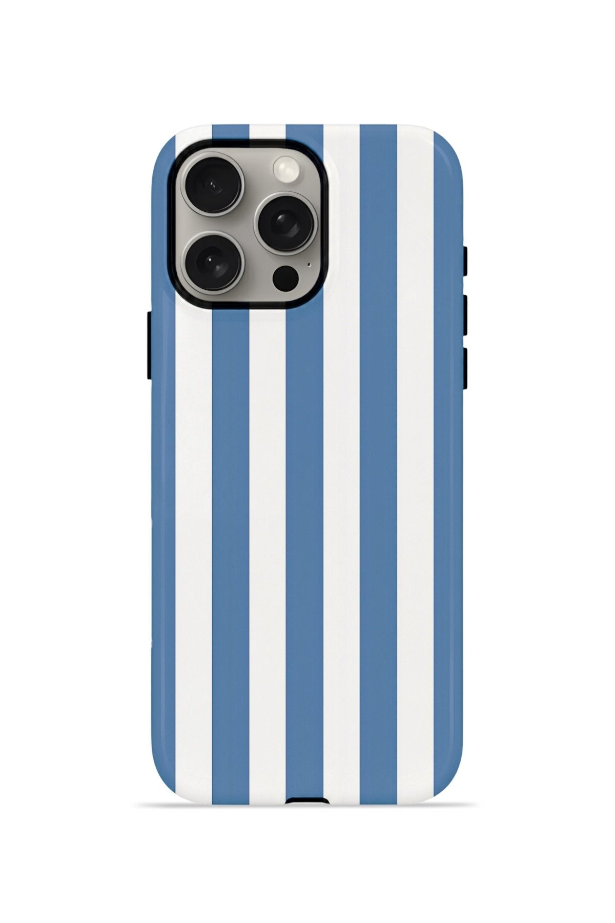 iPhone 15 Pro Vorian Çift Katmanlı Kılıf Blue Marina Stripe