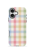 iPhone 17 Vorian Çift Katmanlı Kılıf Pastel Gingham