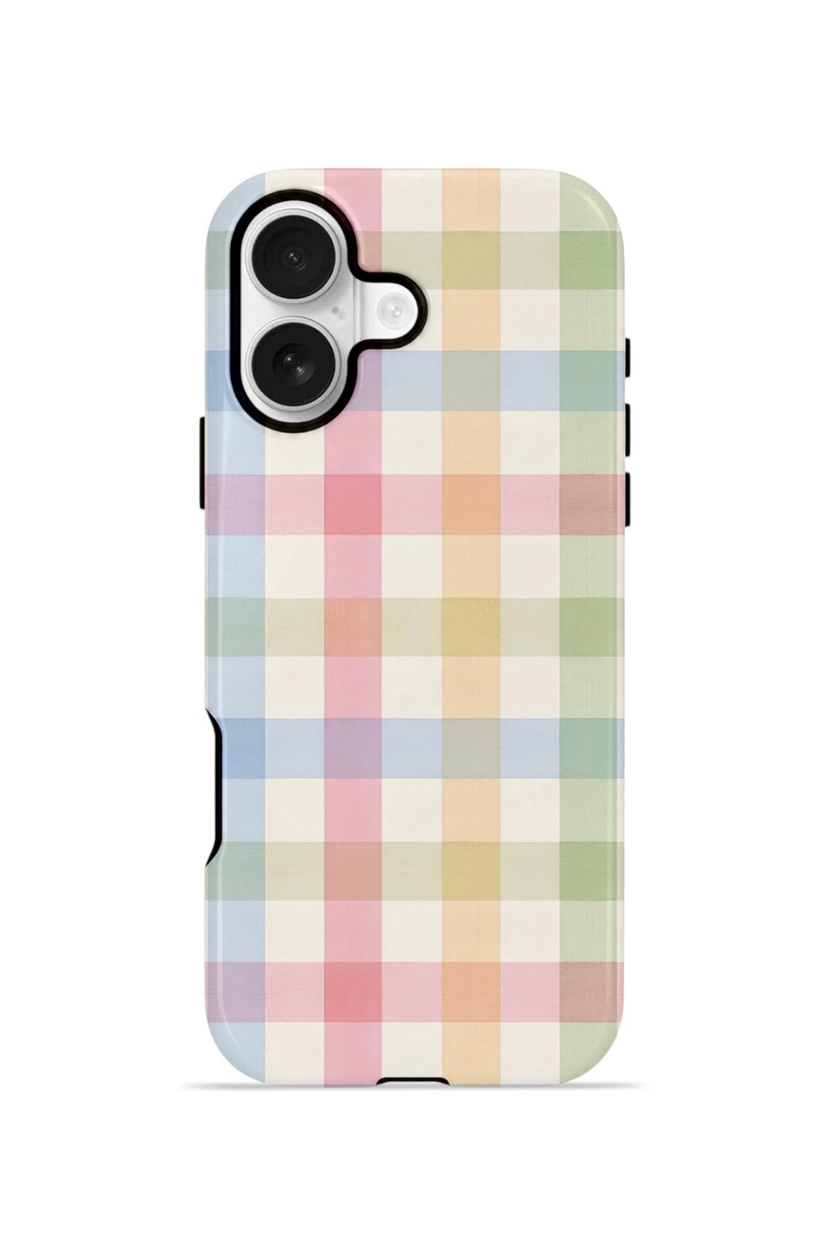 iPhone 17 Vorian Çift Katmanlı Kılıf Pastel Gingham