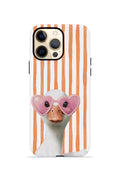 iPhone 12 Pro Max Vorian Çift Katmanlı MagSafe Kılıf Heart Glasses Goose