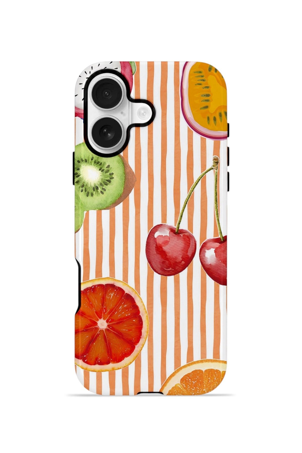 iPhone 16 Vorian Çift Katmanlı Kılıf Tutti Frutti Stripe