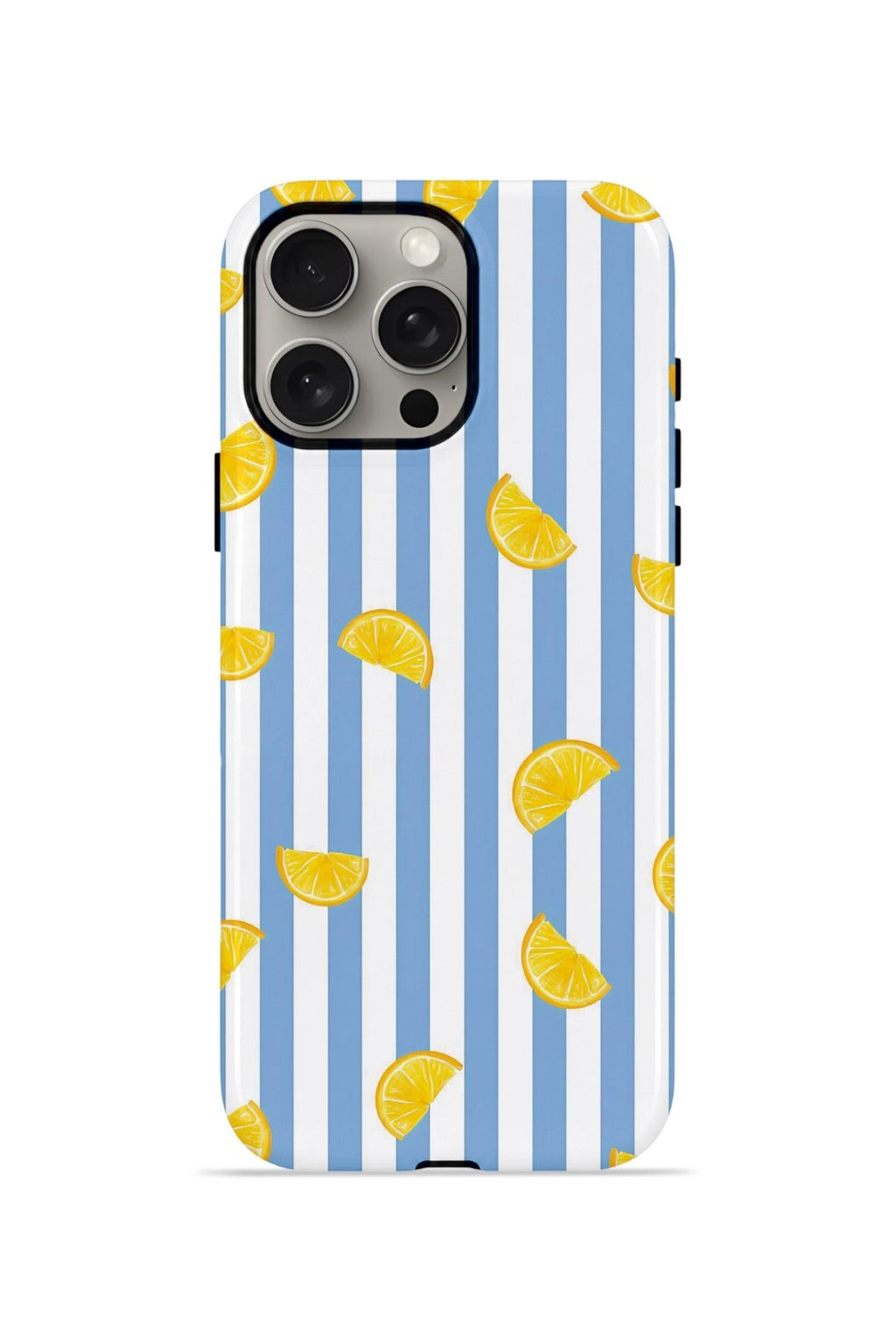 iPhone 15 Pro Vorian Çift Katmanlı MagSafe Kılıf Lemon Confetti Blue