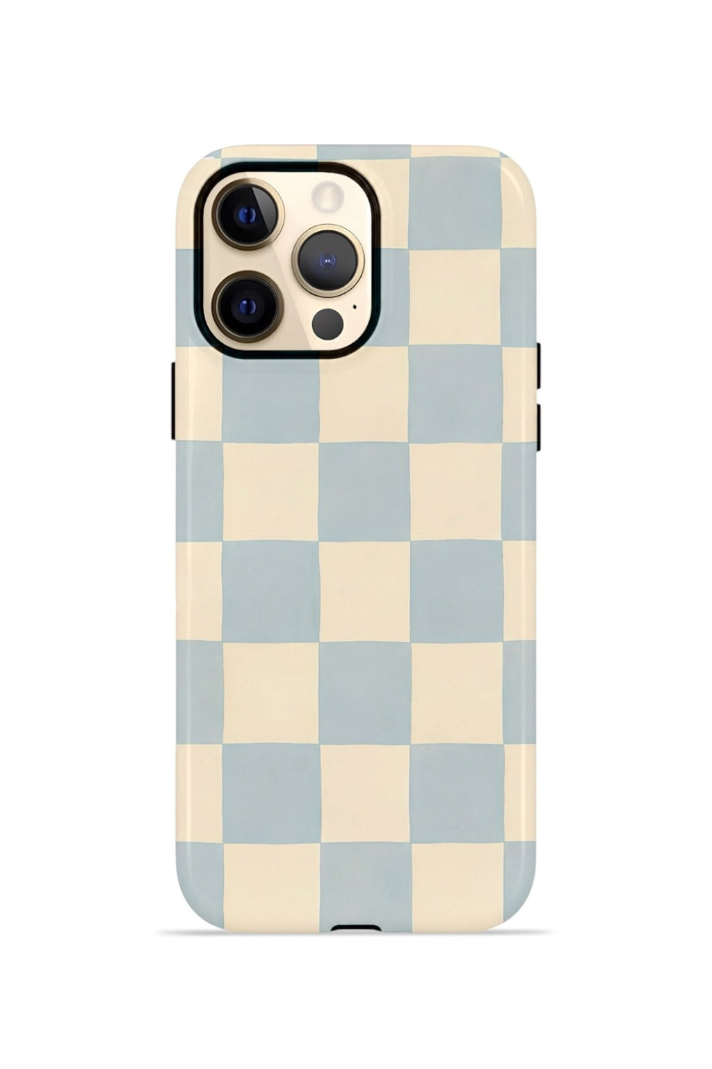 iPhone 12 Pro Vorian Çift Katmanlı Kılıf Powder Blue Checker