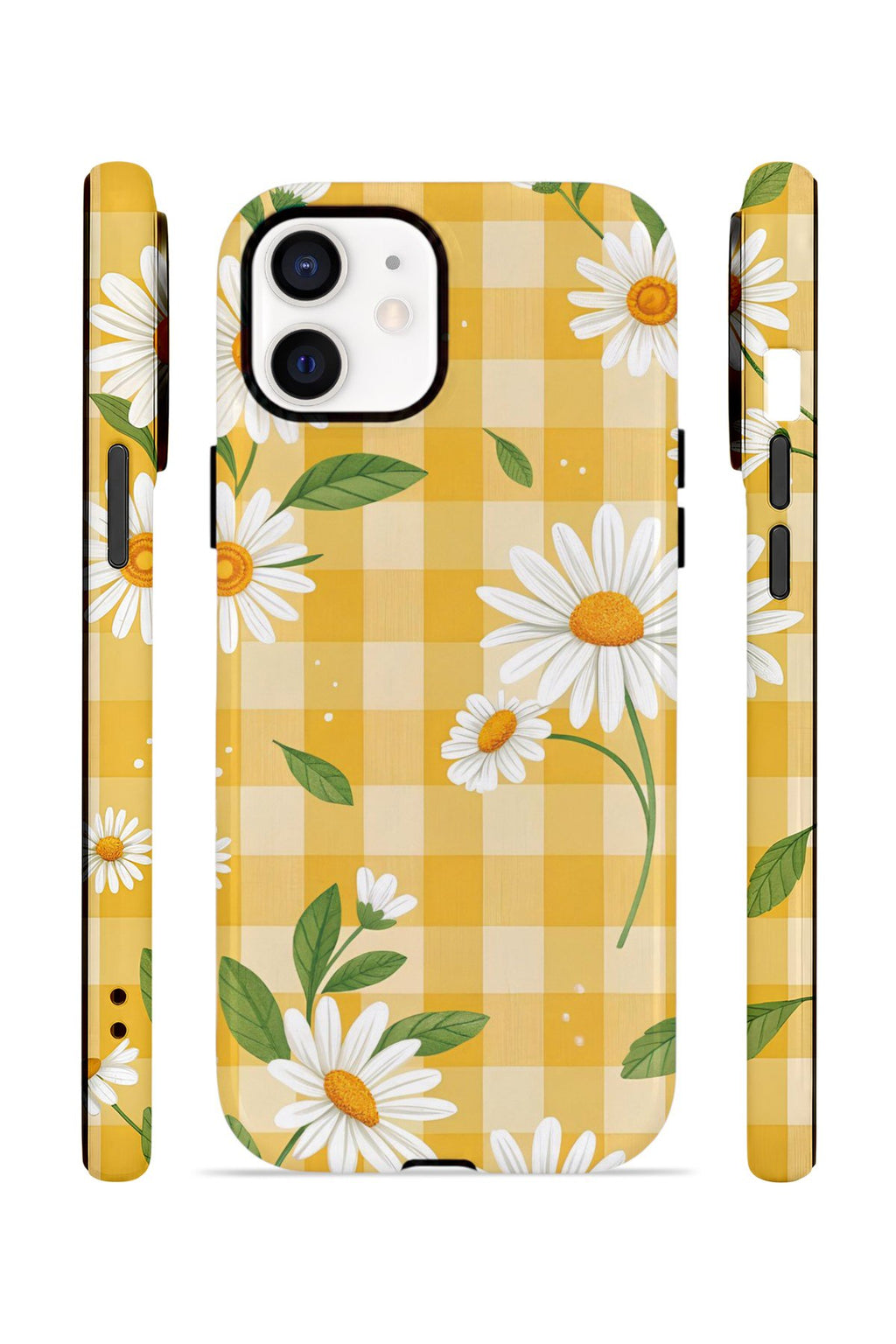 iPhone 12 Vorian Çift Katmanlı MagSafe Kılıf Daisy Picnic Gingham