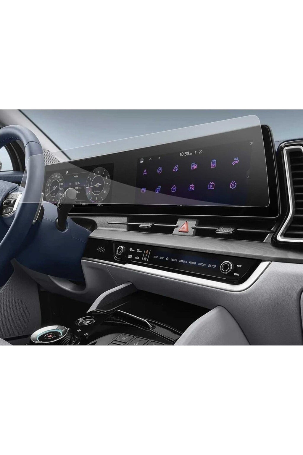 Kia Yeni Sportage 12.3 Inç Navigasyon Uyumlu 9H Nano Anti-Broken Ekran Koruyucu
