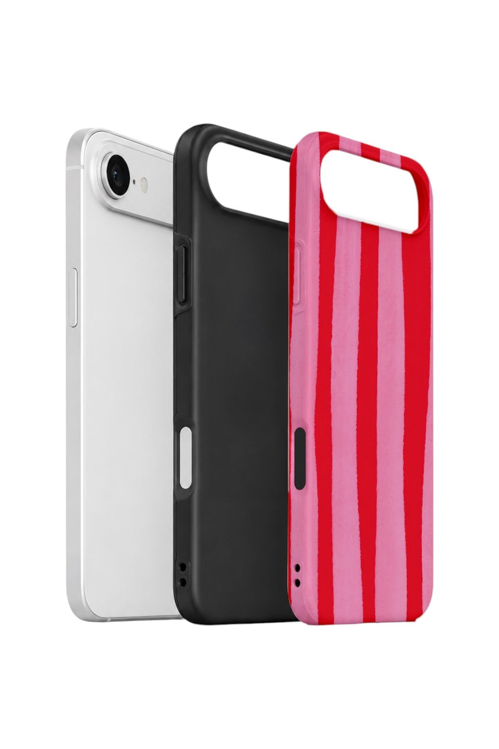 iPhone 17 Air Vorian Çift Katmanlı Kılıf Raspberry Bold Stripe