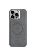 iPhone 11 GripStand MagSafe Deri Kılıf Gri